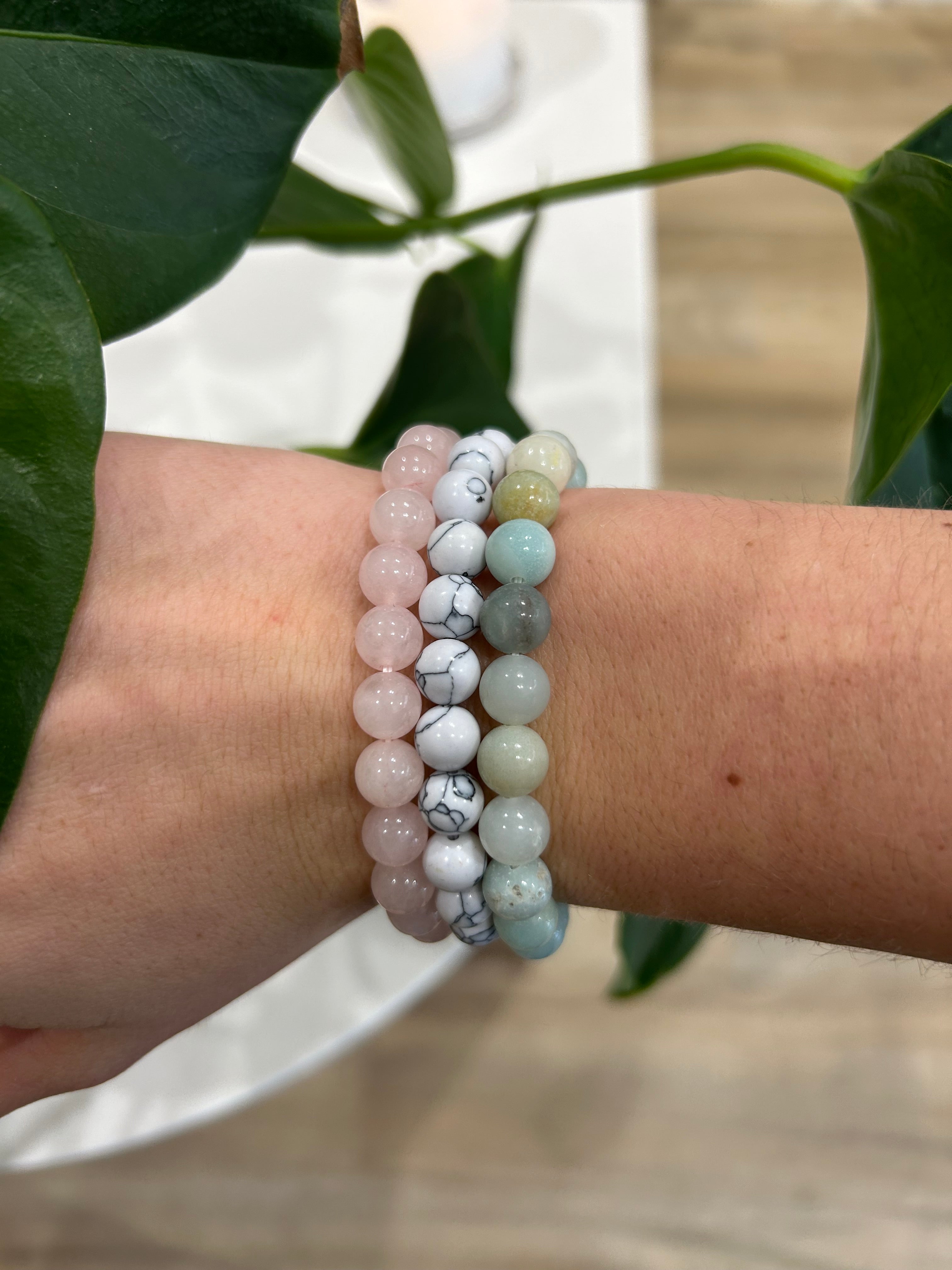 Gemstone beaded bracelets