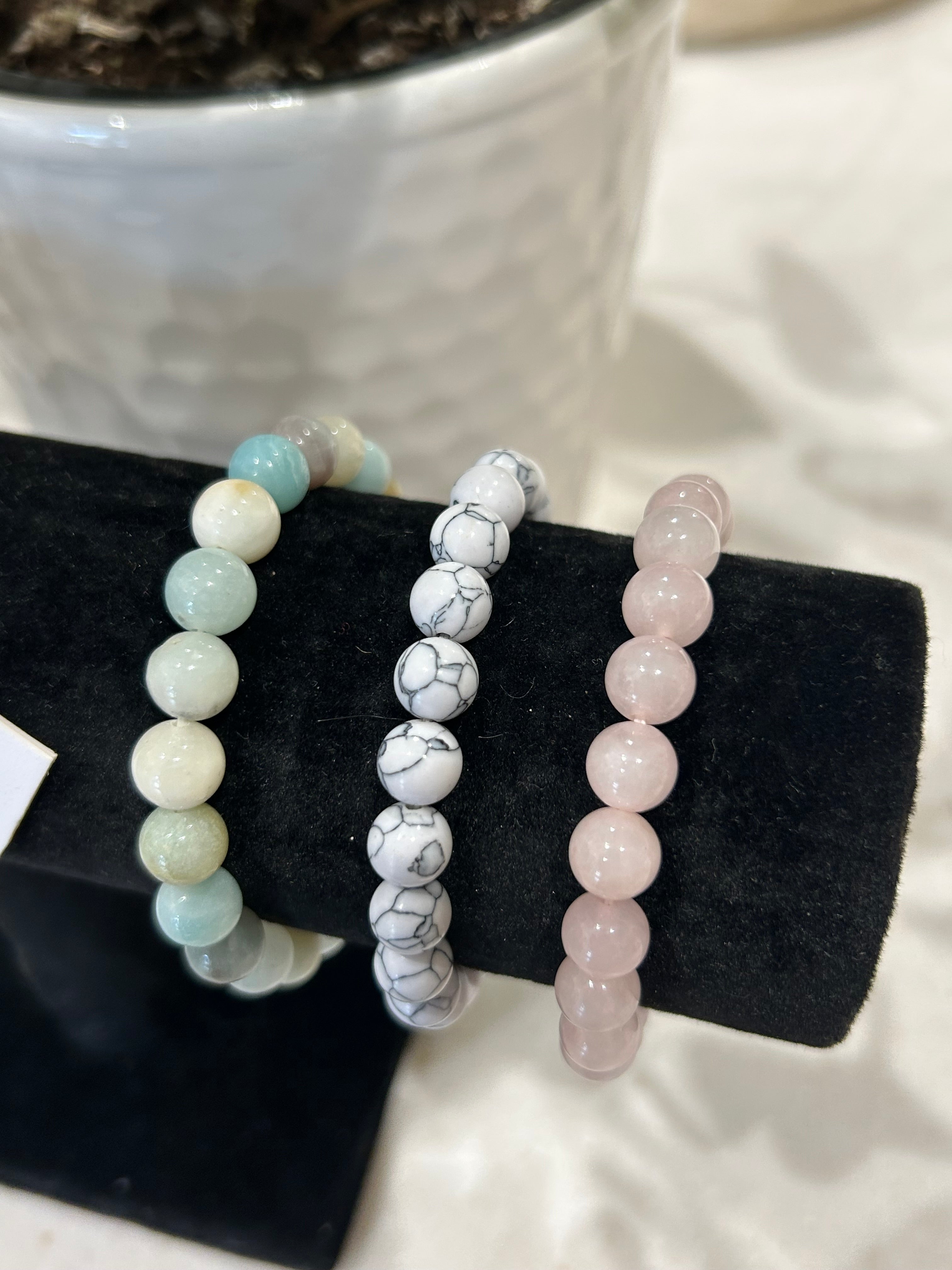 Gemstone beaded bracelets