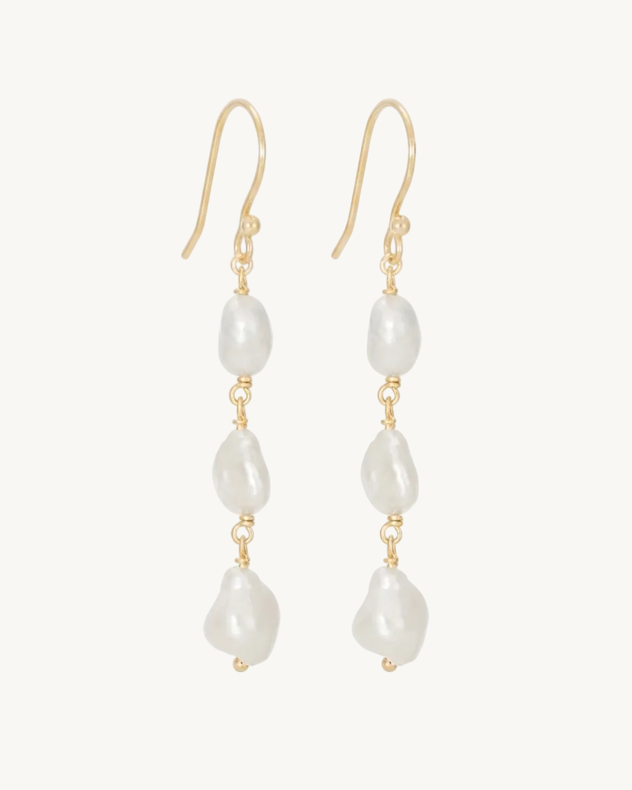 Pearl Hook Drop Earrings