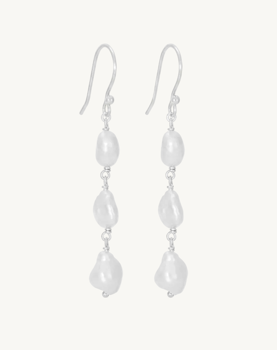 Pearl Hook Drop Earrings