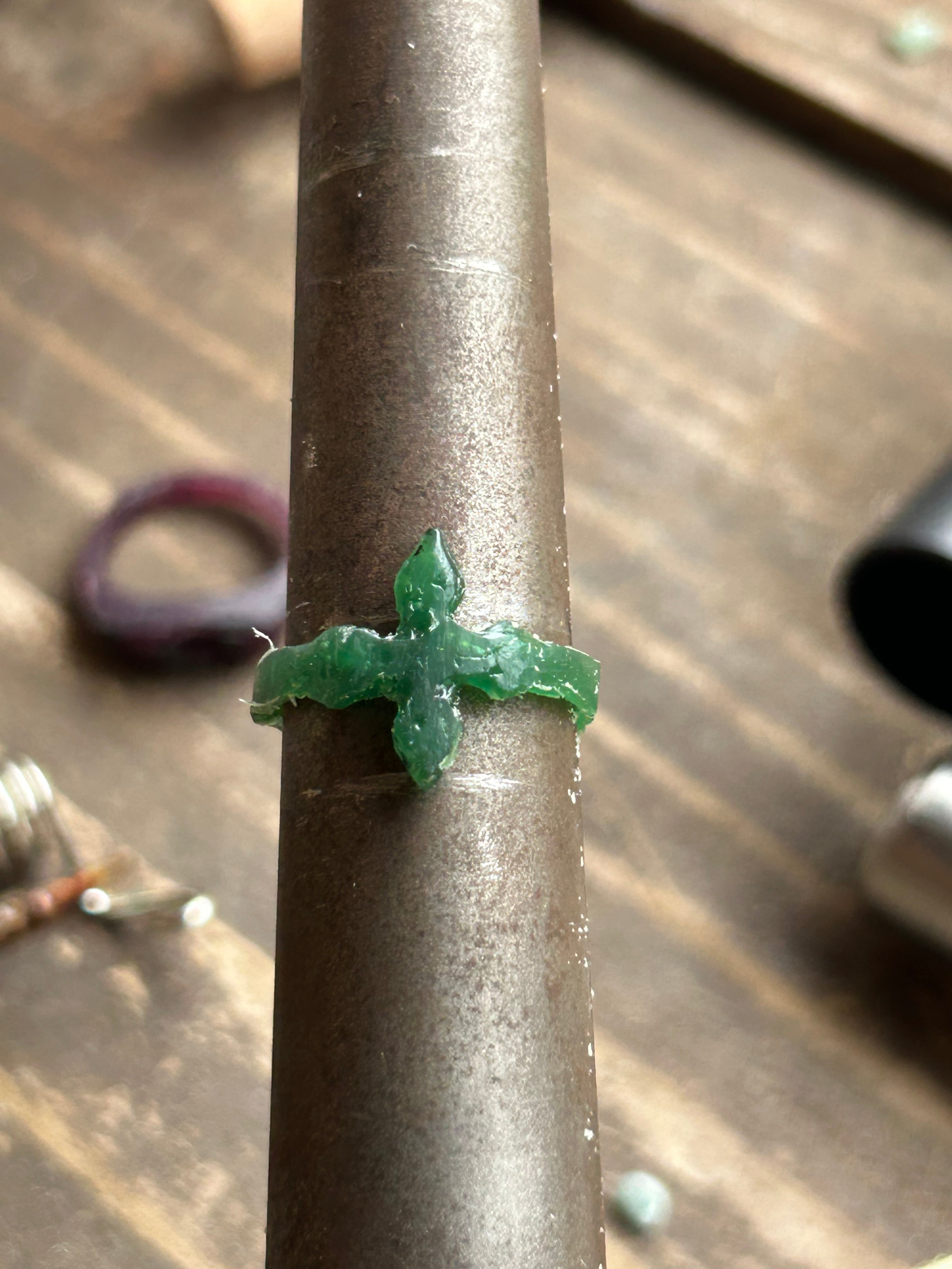 wax carving of cross ring