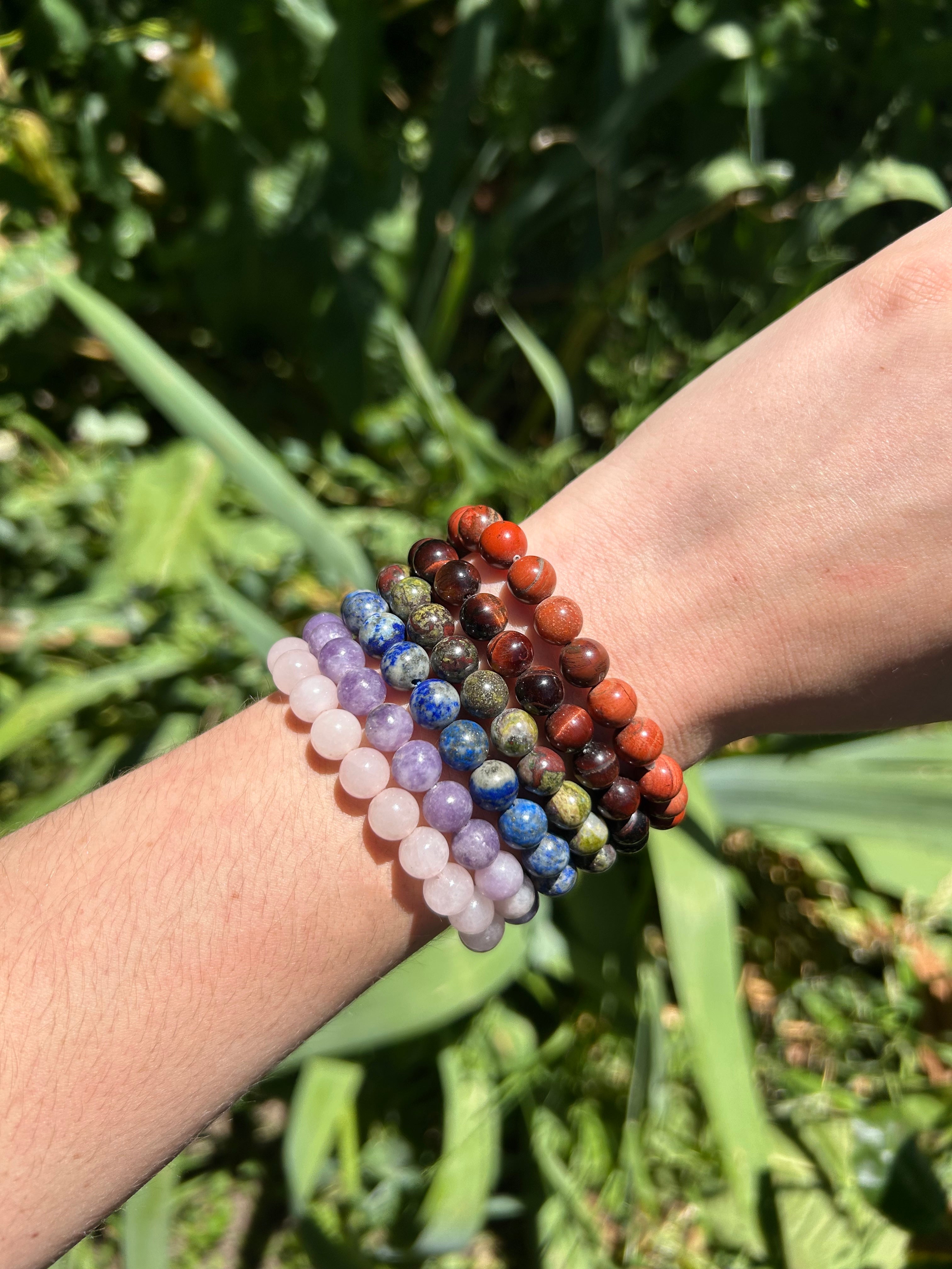 Gemstone beaded bracelets