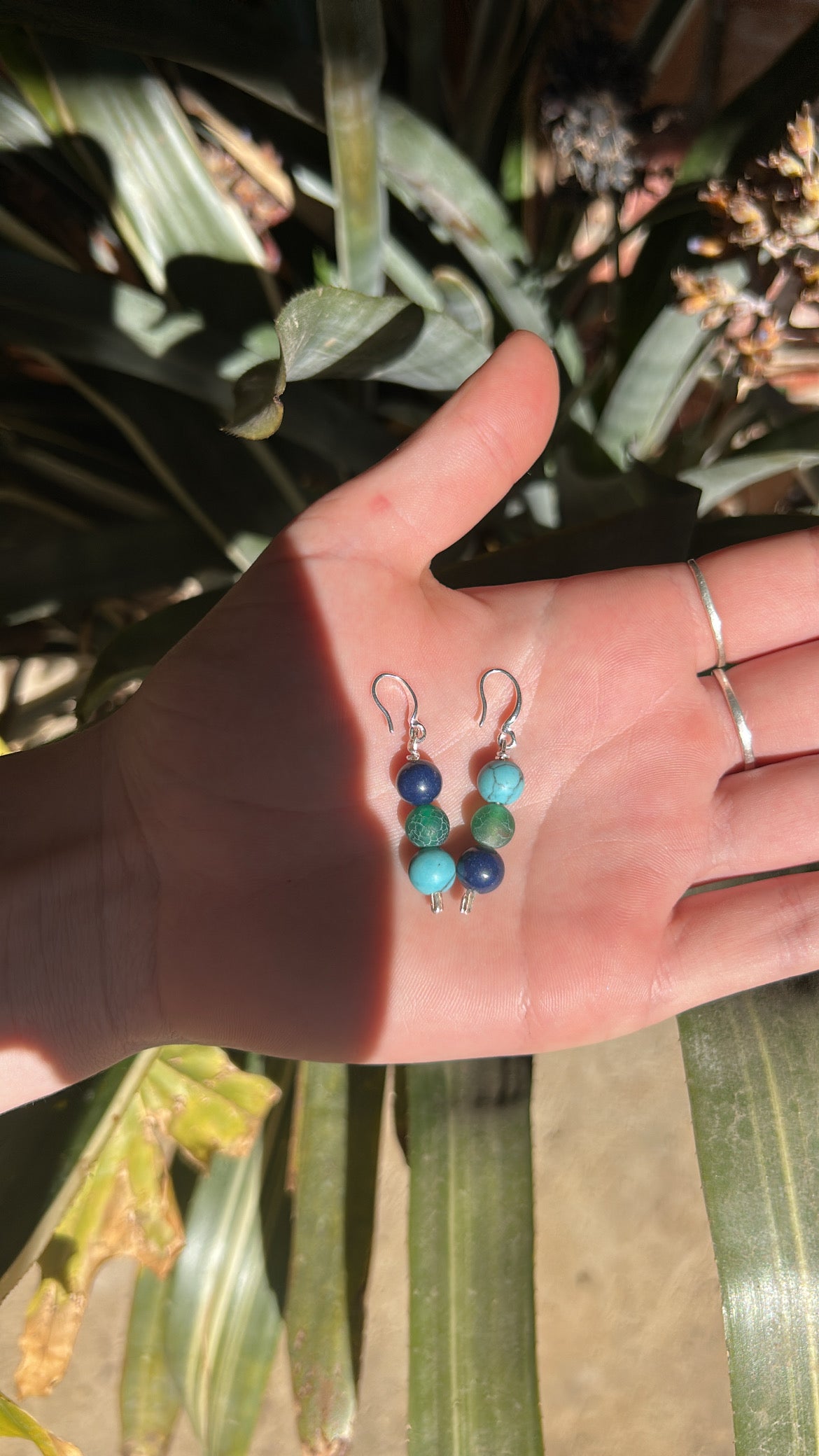 Stone earrings