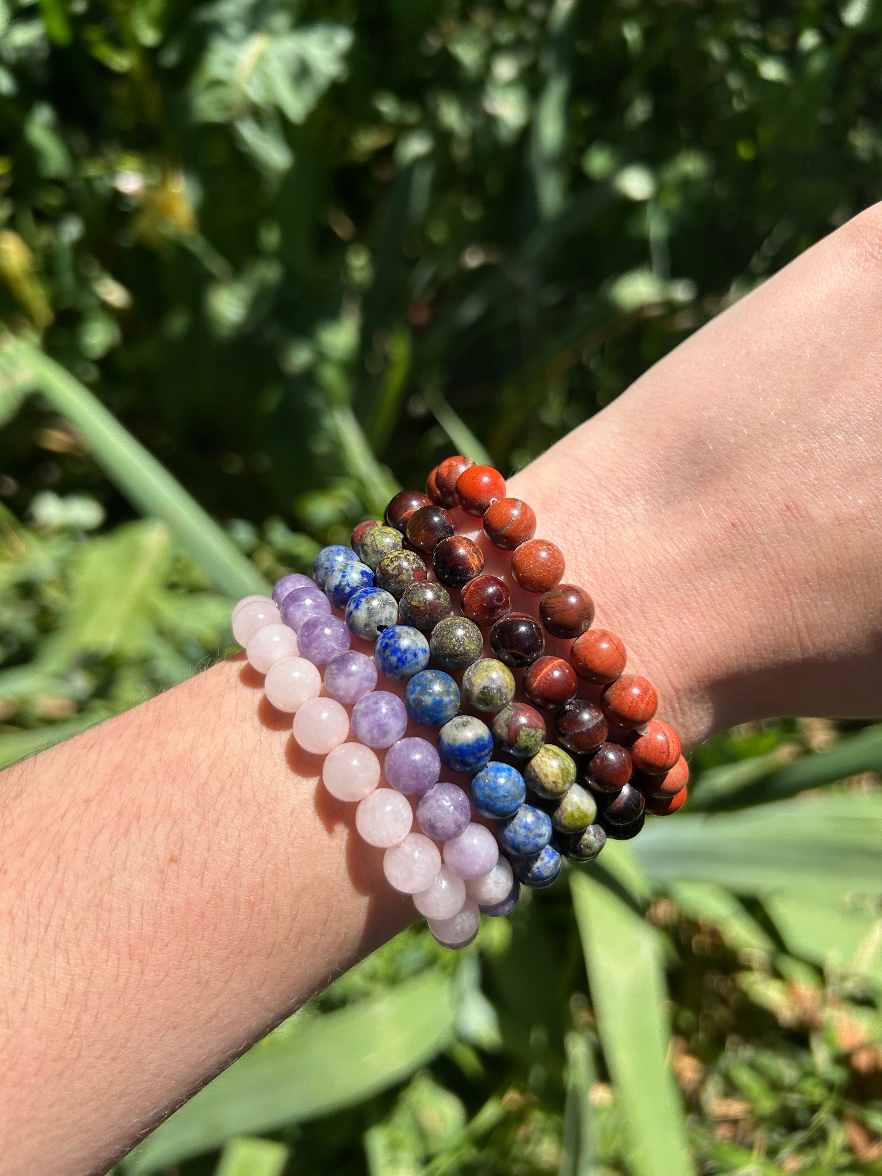 Gemstone beaded bracelets