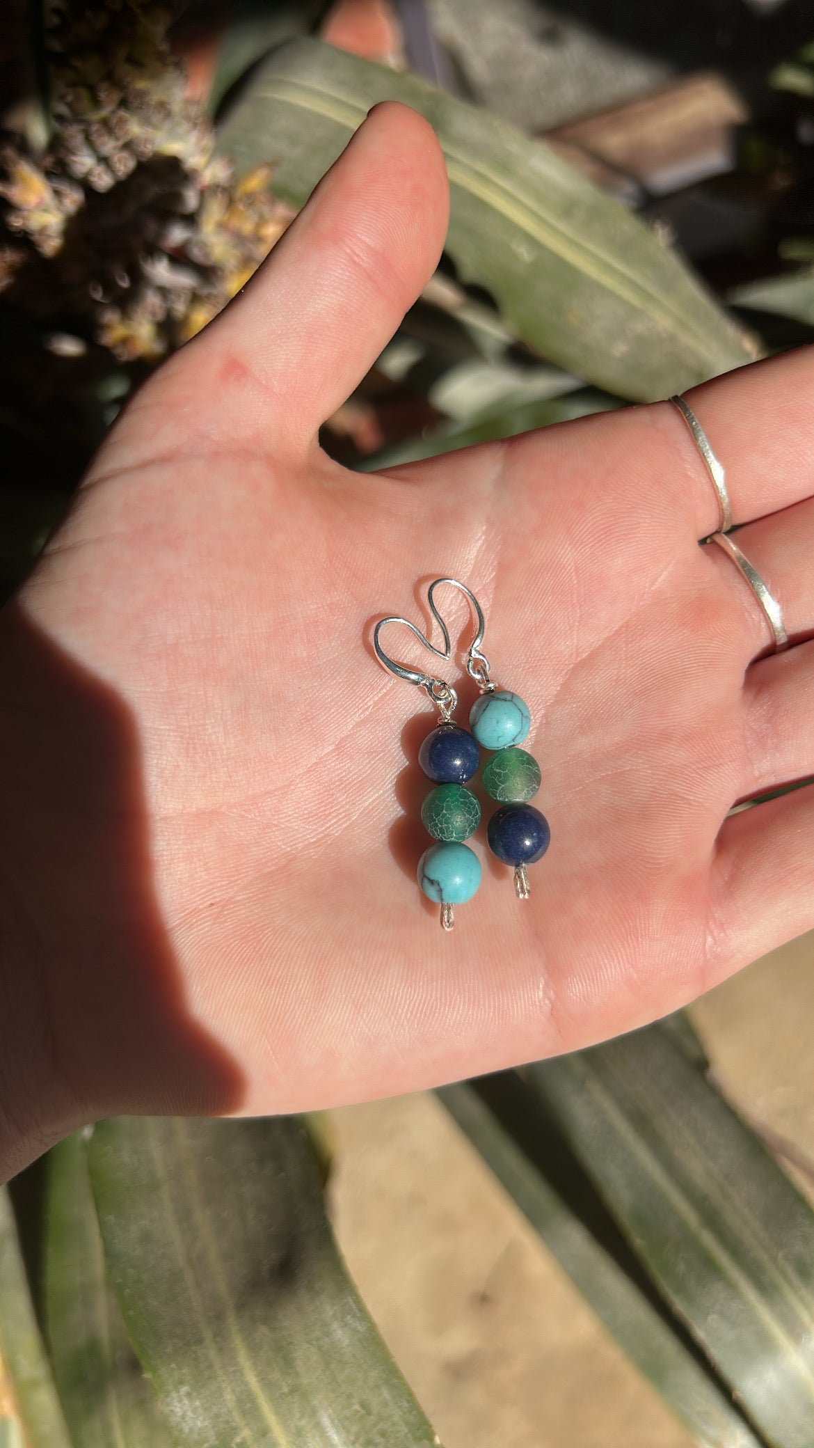 Stone earrings