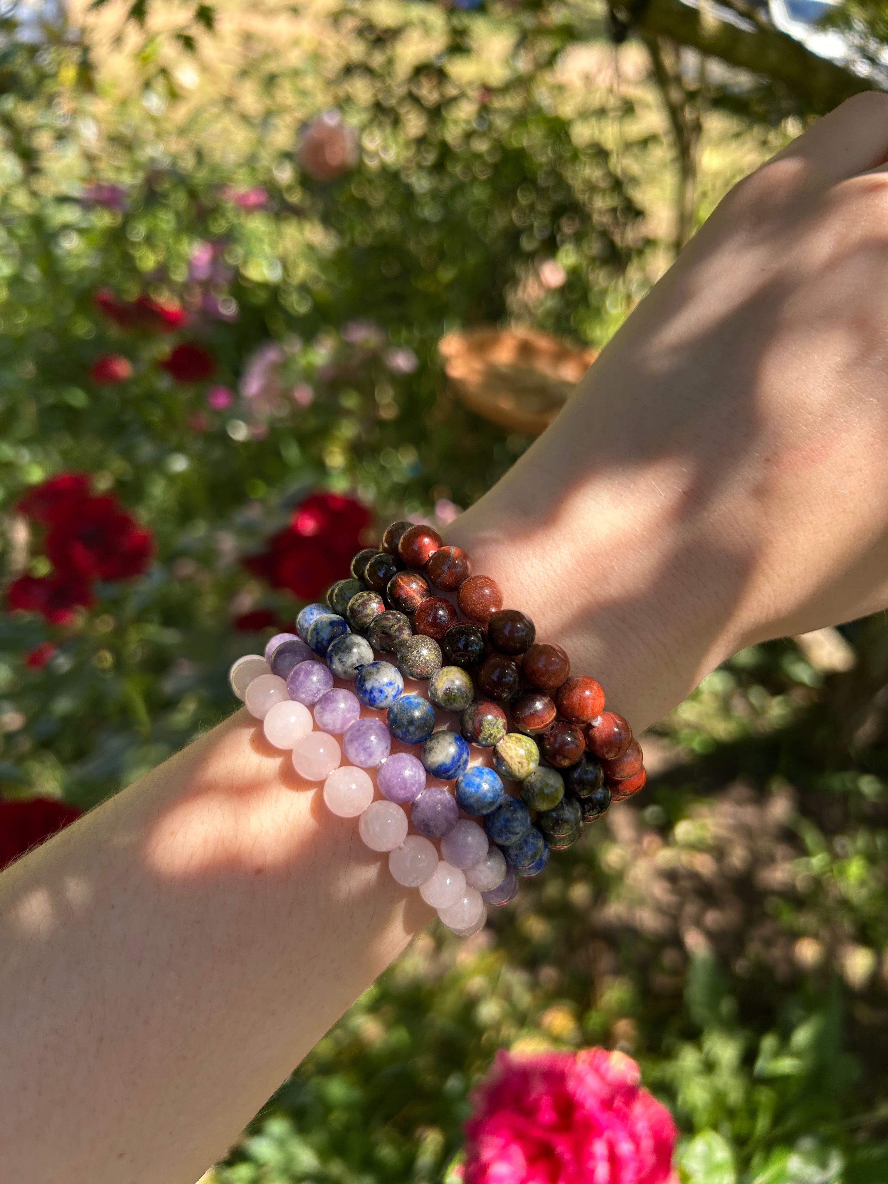 Gemstone beaded bracelets