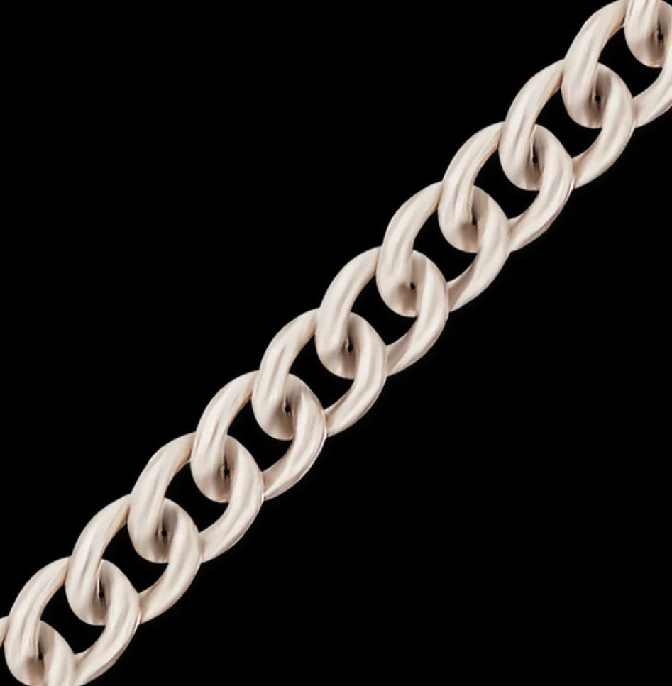 Bulk / Spooled Curb Chain in Platinum (1.00 mm - 2.70 mm)