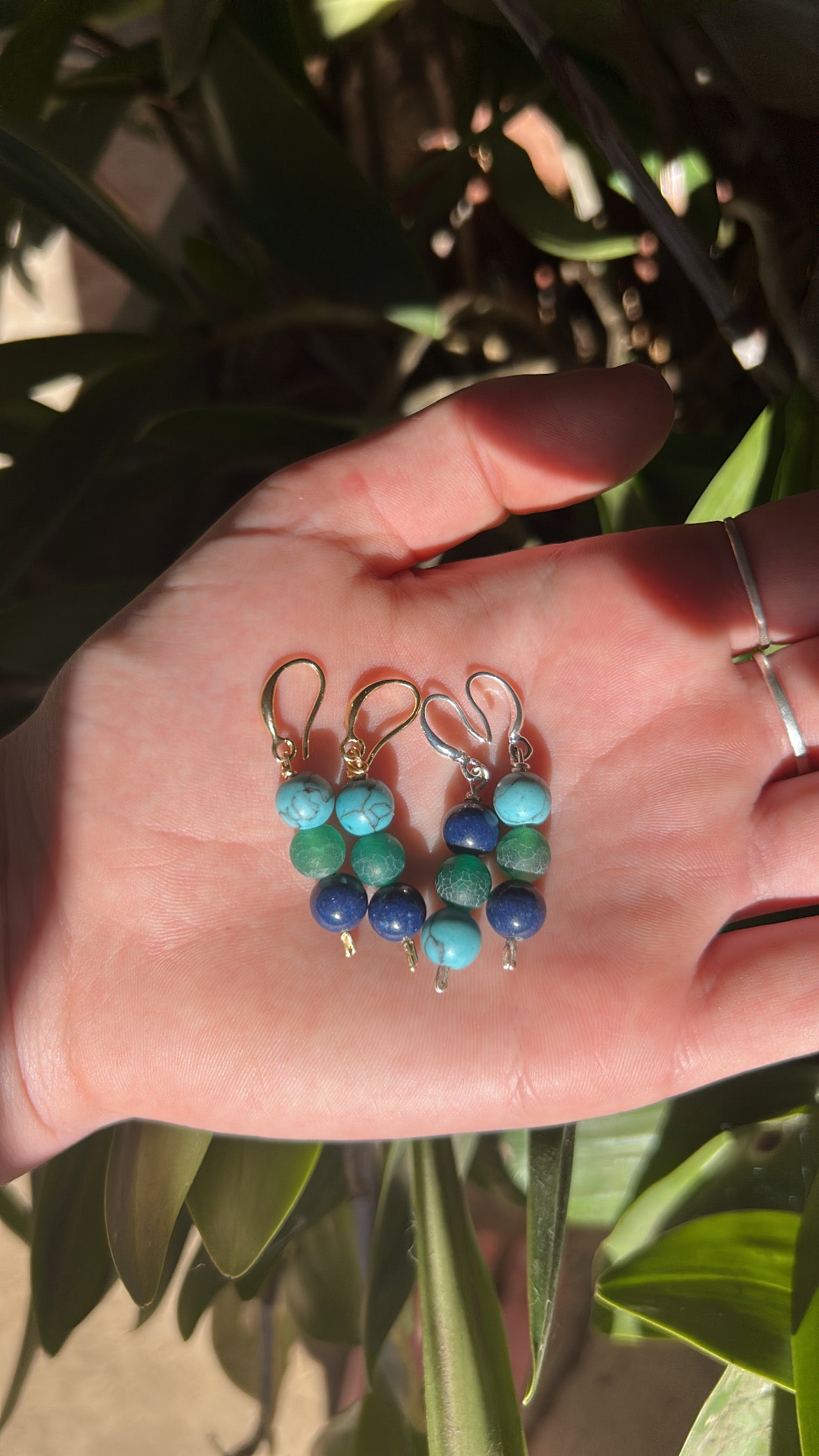 Stone earrings