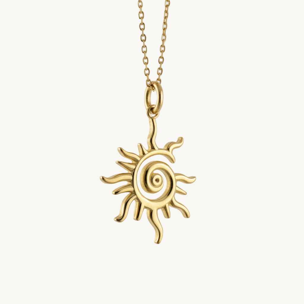Sun Necklace - Mini Sunburst Design for Everyday Elegance
