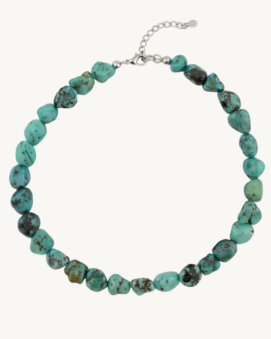 Dark Aqua Turquoise Necklace