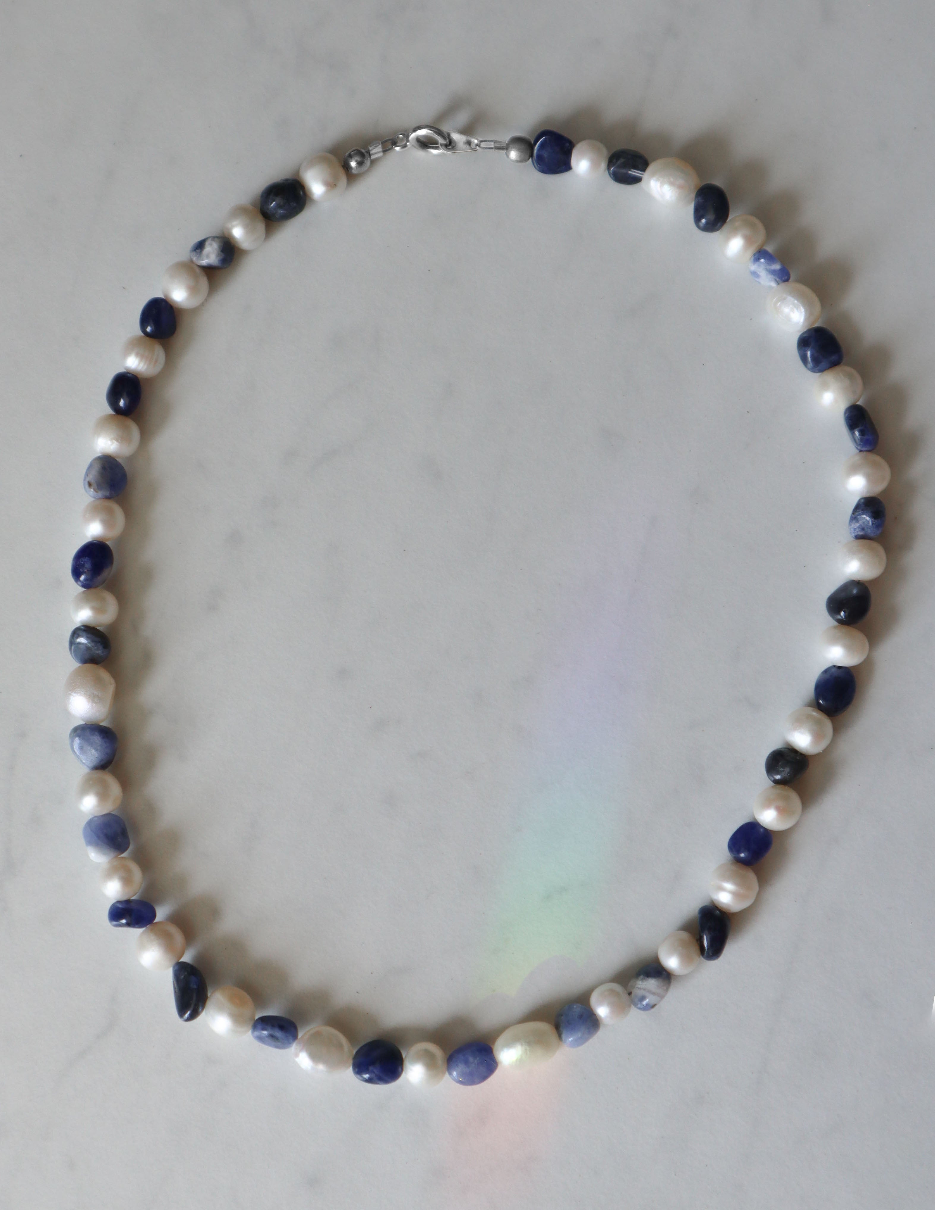 Lapis Lazuli & Mother of Pearl Necklace