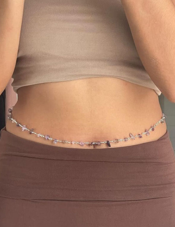 Amethyst Chip Waist Chain
