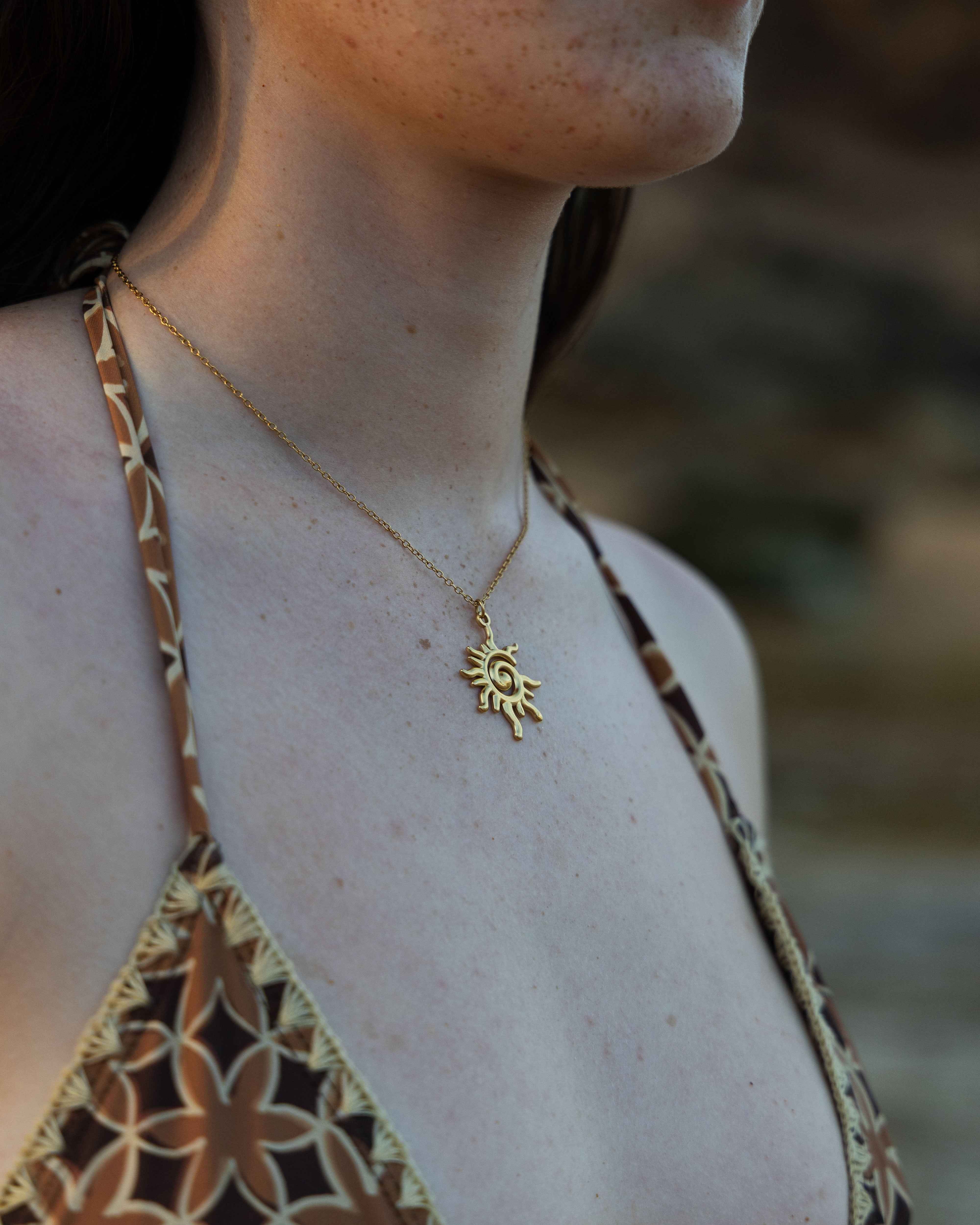 Sunburst Necklace - Elegant Sun Necklace for a Radiant Look