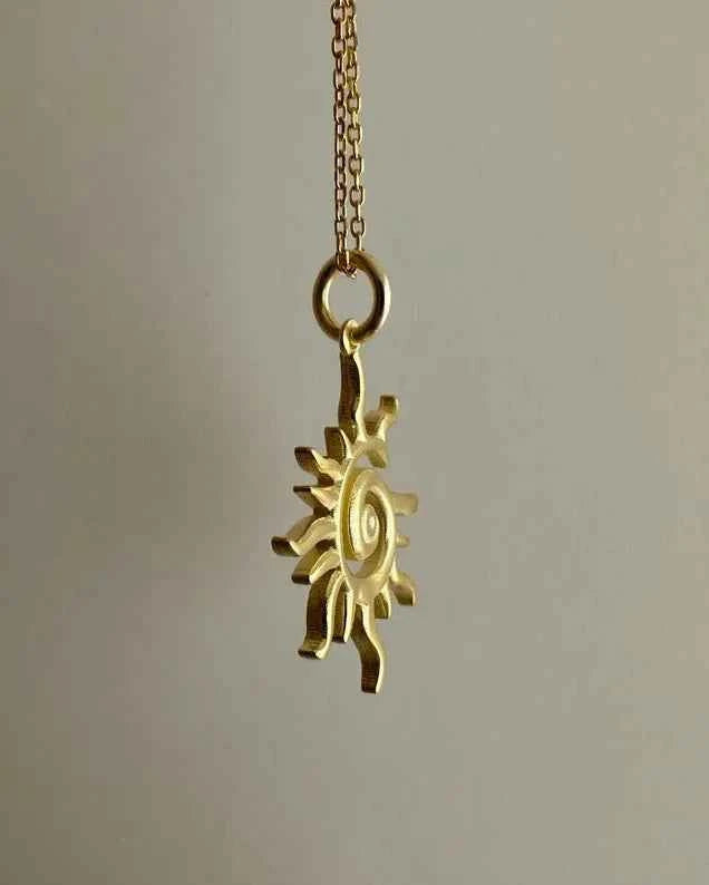 Sun Necklace - Mini Sunburst Design for Everyday Elegance
