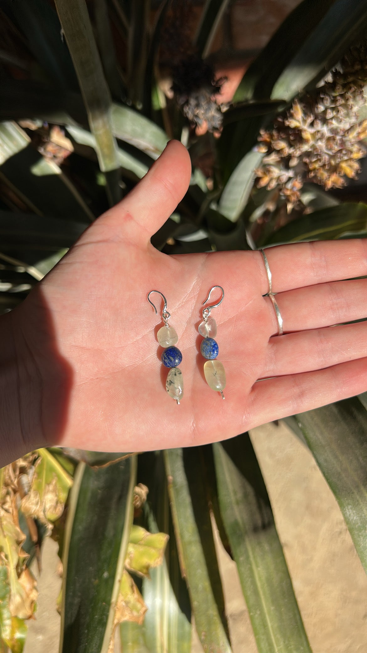 Stone earrings
