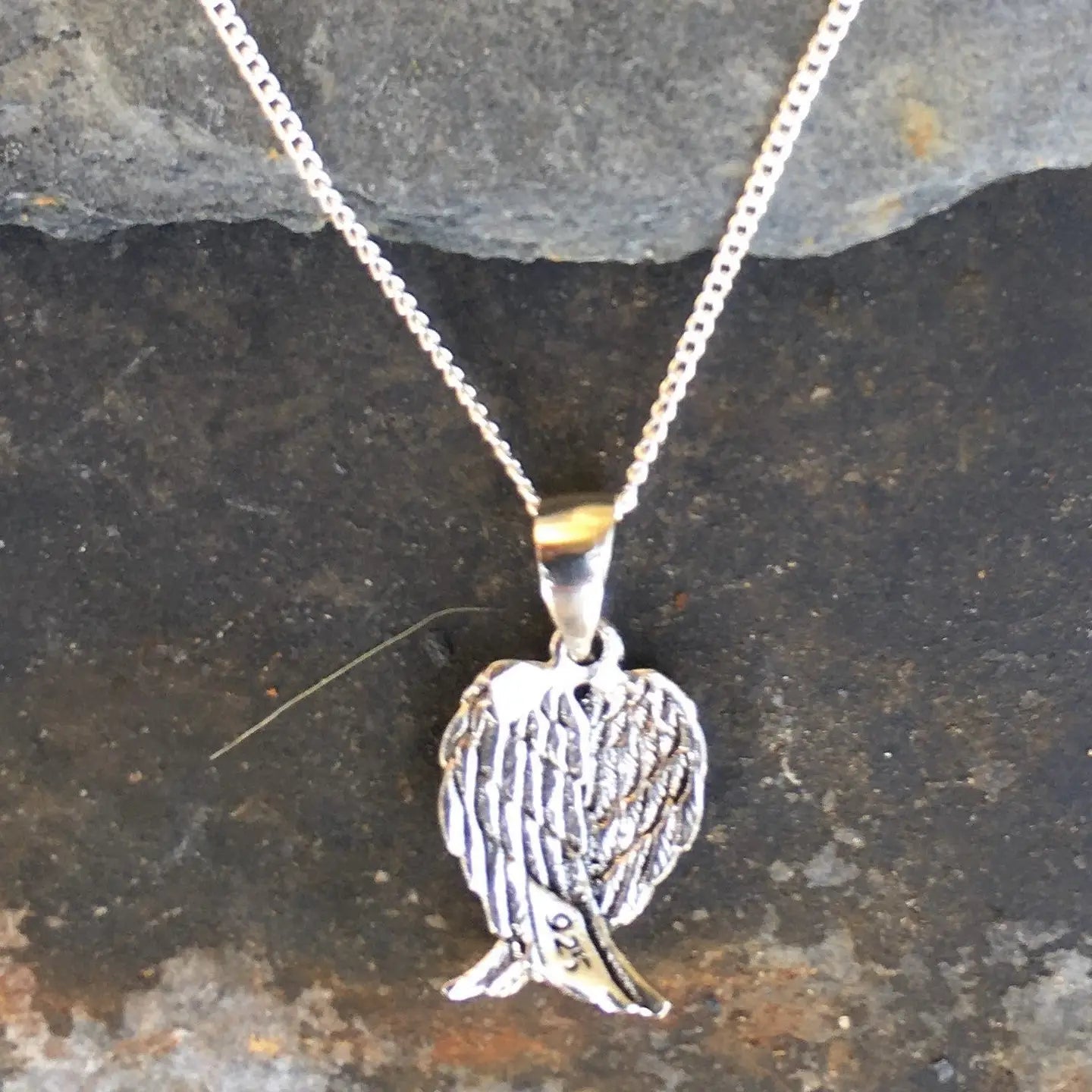 Folded Angel Wing Pendant
