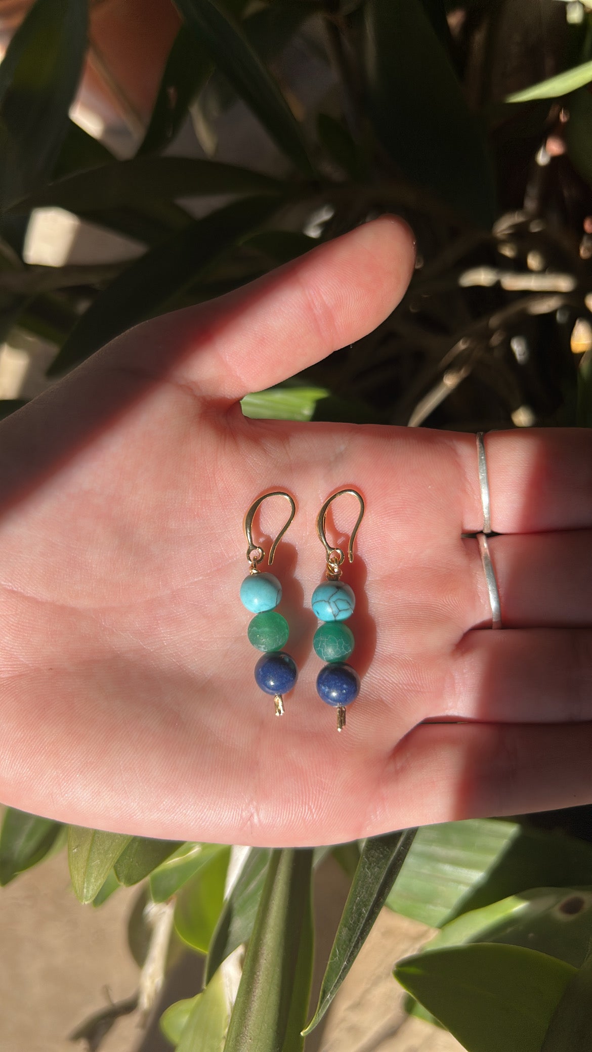 Stone earrings