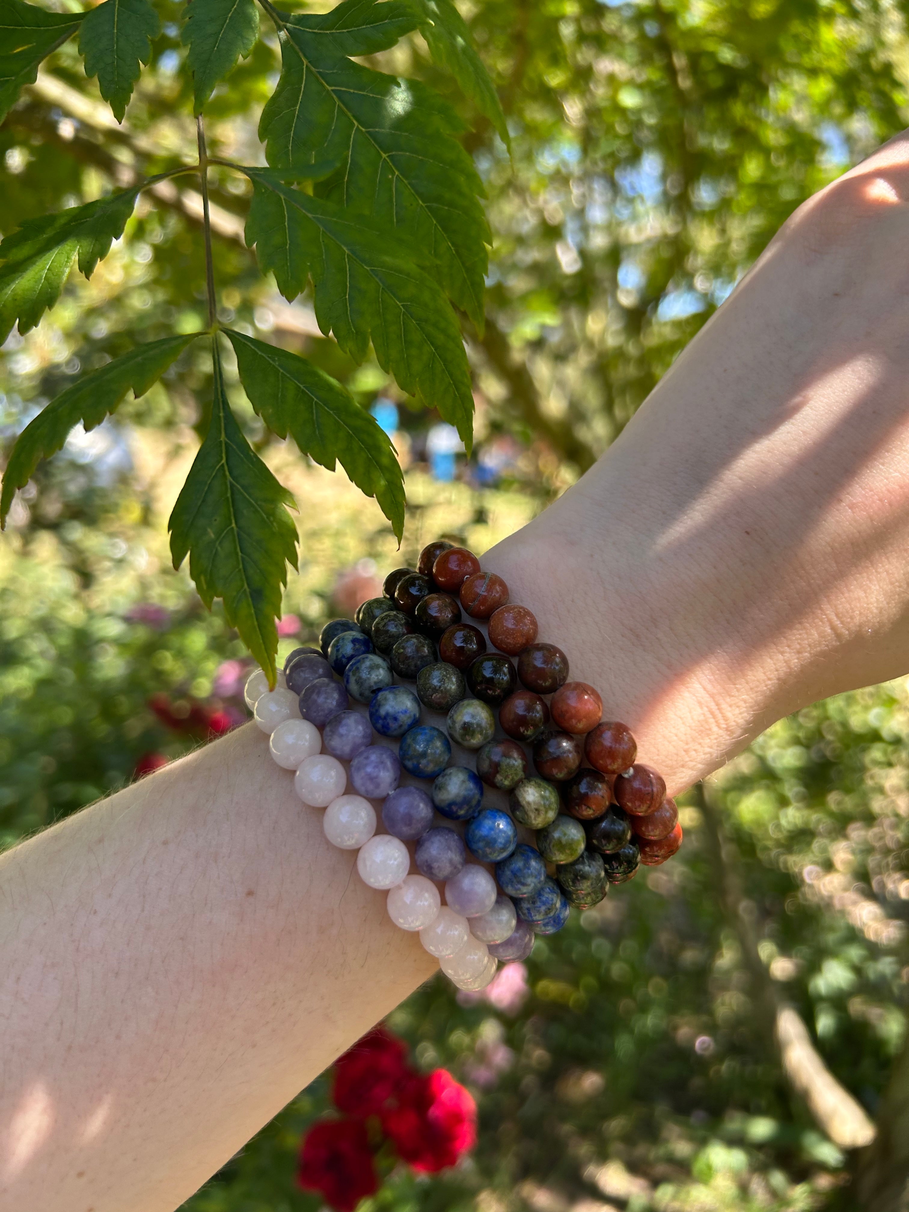 Gemstone beaded bracelets