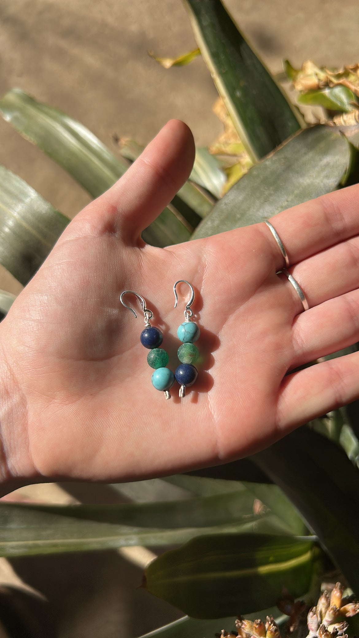 Stone earrings