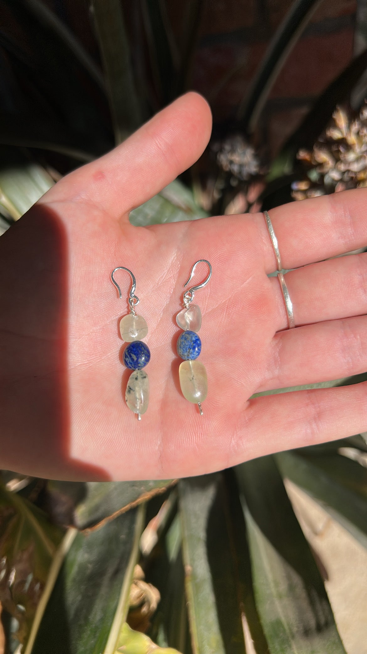 Stone earrings