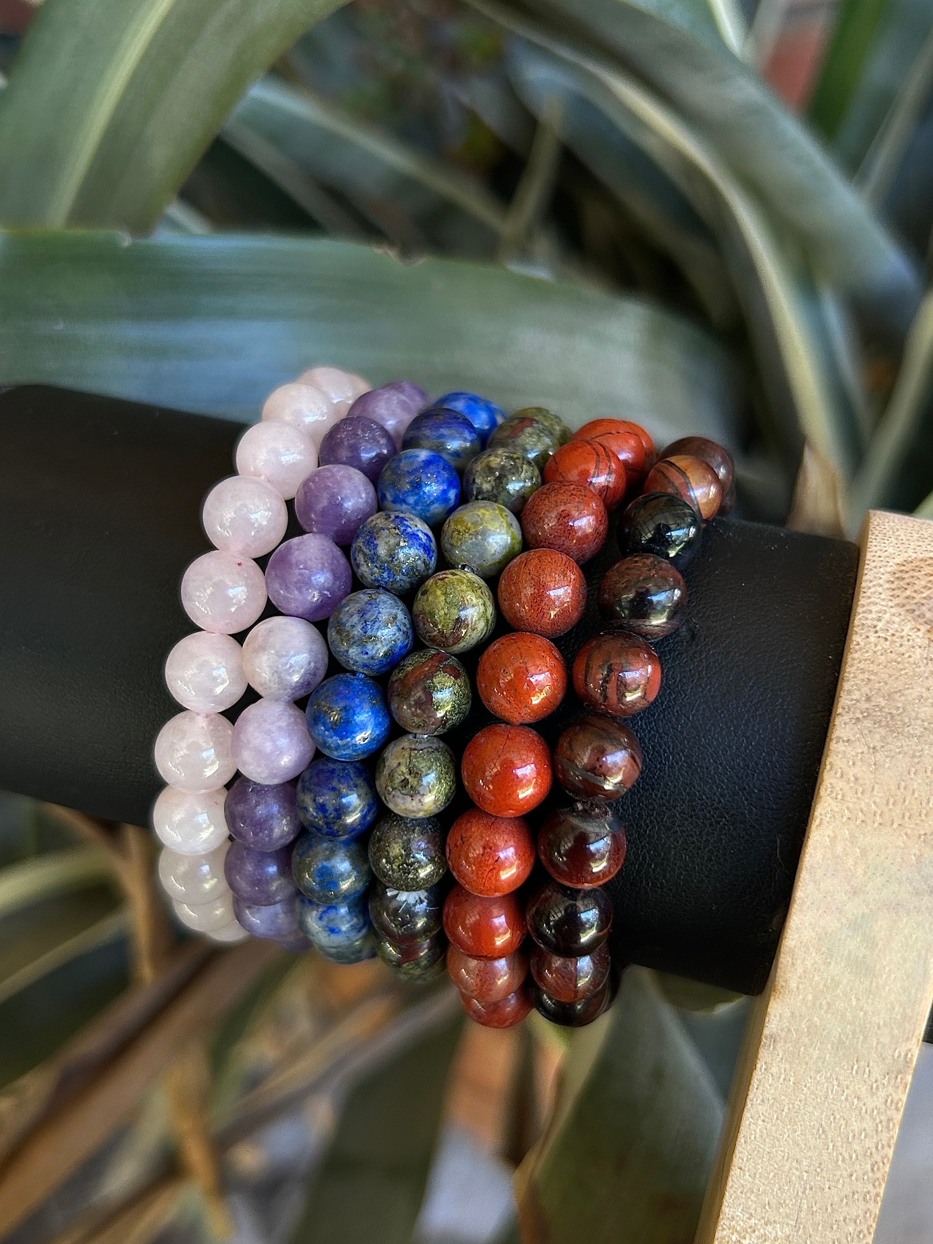 Gemstone beaded bracelets