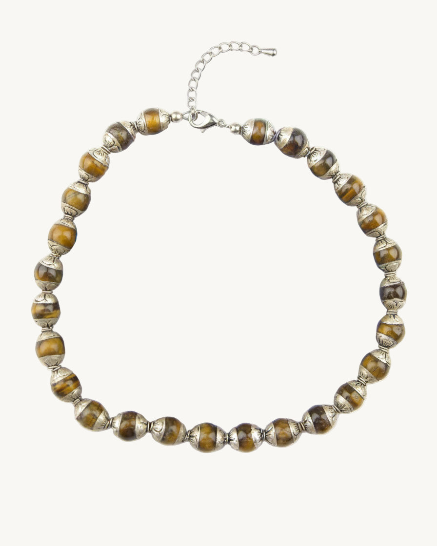 Silver Tiger Eye Necklace