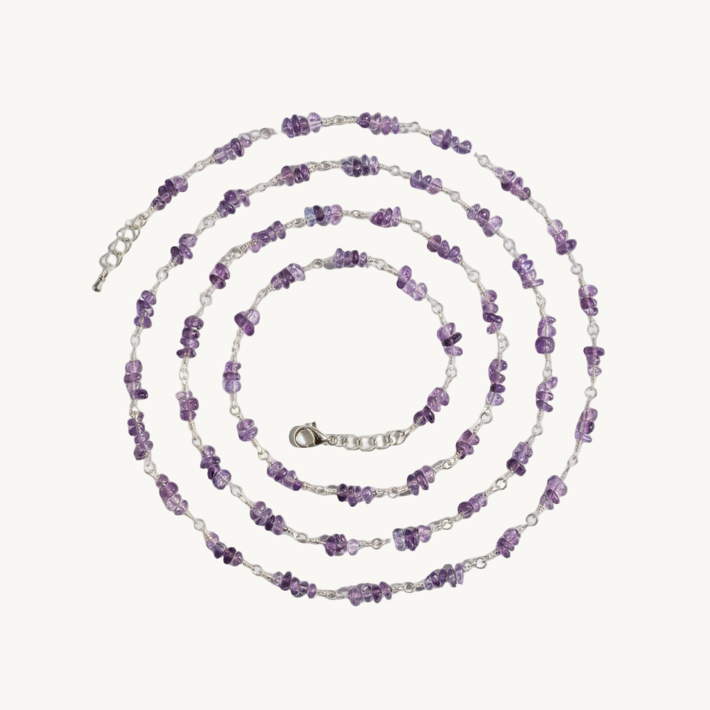 Amethyst chip waist chain