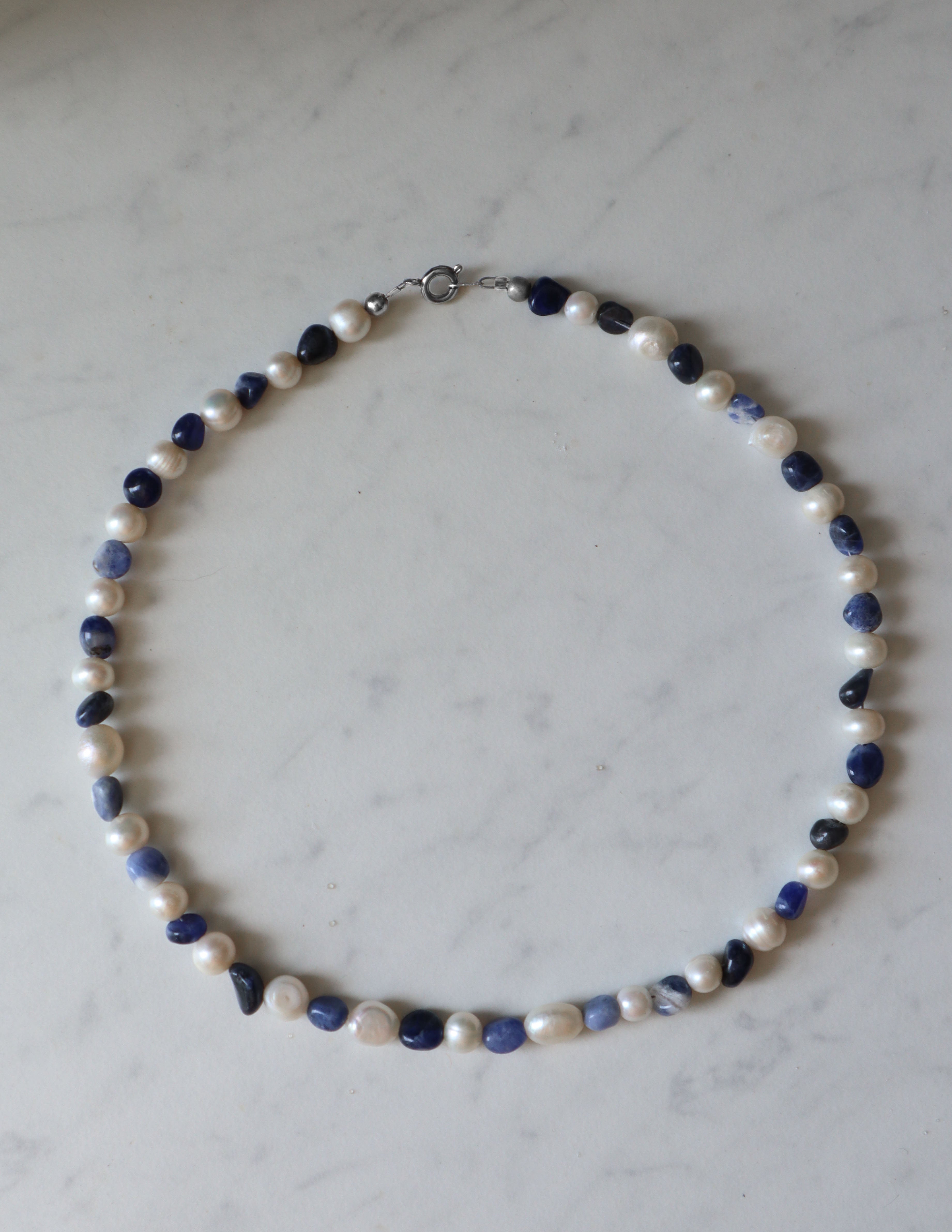 Lapis Lazuli & Mother of Pearl Necklace