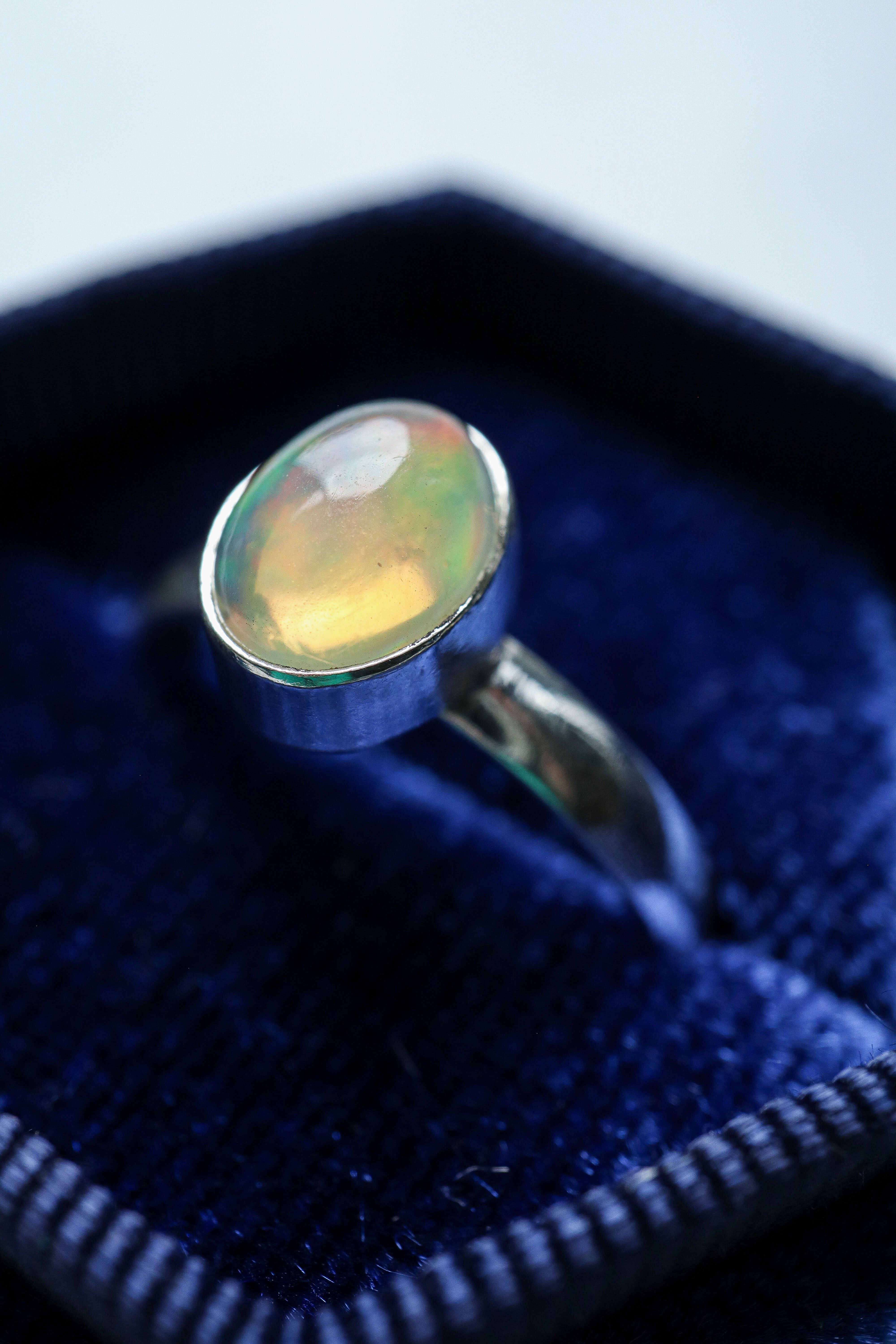 Bezel Opal Ring